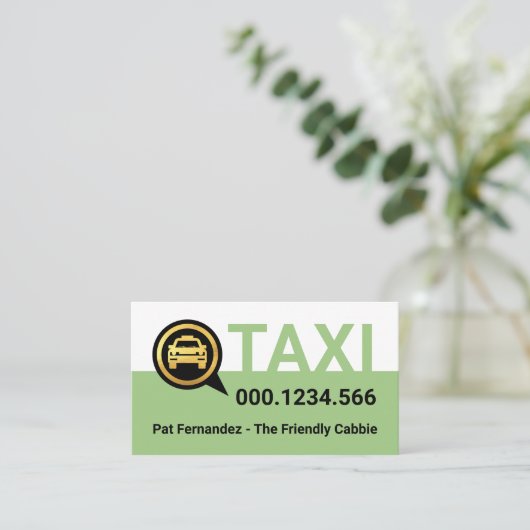 Simple Green Taxi Service Layer 名刺 (スタンド正面)