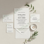 Simple Greenery Botanical Wedding Invitation 招待状