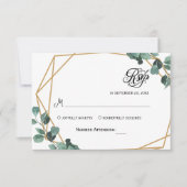 Simple Greenery Eucalyptus RSVP Invitation (正面)
