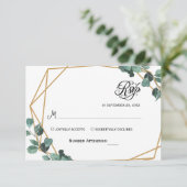 Simple Greenery Eucalyptus RSVP Invitation (スタンド正面)