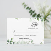 Simple Greenery Eucalyptus RSVP Invitation (スタンド正面)