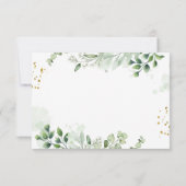Simple Greenery Eucalyptus RSVP Invitation (裏面)
