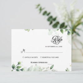 Simple Greenery Eucalyptus RSVP Invitation