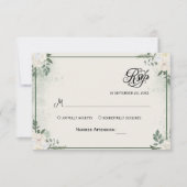 Simple Greenery Eucalyptus RSVP Invitation (正面)