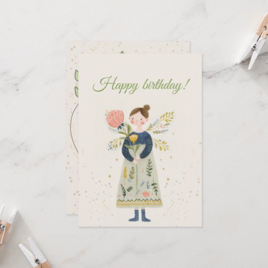 Simple greeting card カード (正面/裏面インサイチュ)