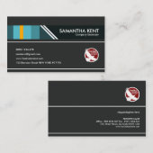 Simple Grey Elegance Companyの総務部長 名刺 (正面/裏面)