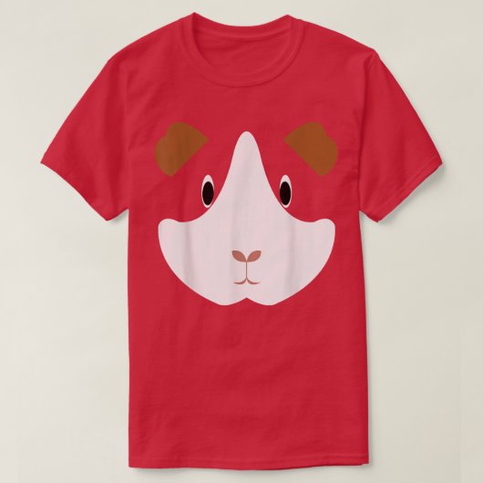 Simple Guinea Pig Face Costume Tシャツ (デザイン正面)