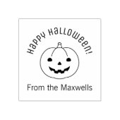 Simple Halloween Pumpkin Arch Message ラバースタンプ (インプリント)