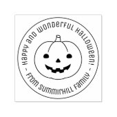 Simple Halloween Pumpkin Round Message セルフインキングスタンプ (デザイン)
