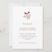 Simple Hand Drawn Bells Christmas Wedding 招待状 (正面)