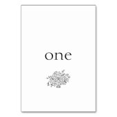 Simple Hand Drawn Vase Floral Wedding Table Number テーブルナンバー (裏面)