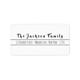 Simple Hand Lettered Script Address ラベル