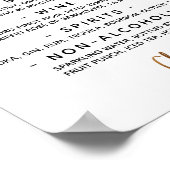 Simple Handwriting Typography "The Bar" Sign ポスター (角)