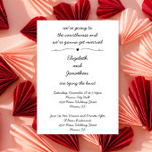 Simple Handwritten Intimate Courthouse Wedding 招待状