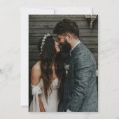 Simple Handwritten Save The Date Wedding Photo 招待状 (裏面)