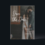 Simple Handwritten Save The Date Wedding Photo QR  招待状<br><div class="desc">Simple Handwritten Save The Date Wedding Photo QR Invitation</div>