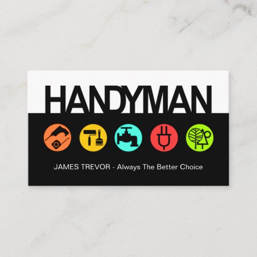 Simple Handyman Signage Construction Tools 名刺 (正面)