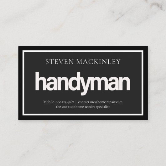 Simple HANDYMAN Signage Frame 名刺 (正面)