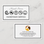 Simple Handyman Tools Frame 名刺 (正面/裏面)