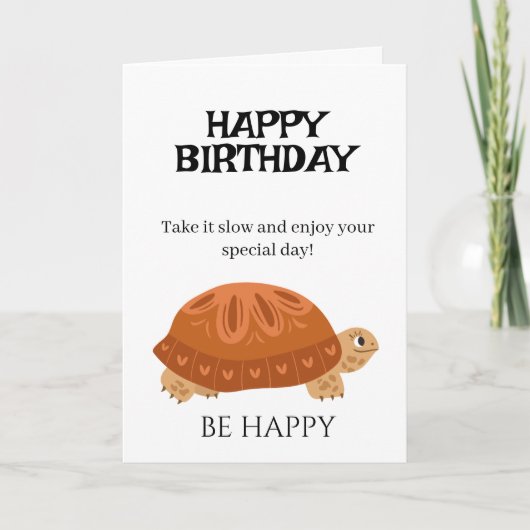 Simple Happy Birthday Card Design カード (正面)