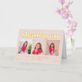 Simple Happy FOILフォトモダンサンキューカード 箔グリーティングカード (蘭)