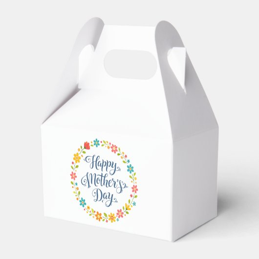 Simple Happy Mother's Day Floral Calligraphy |  フェイバーボックス (正面サイド)