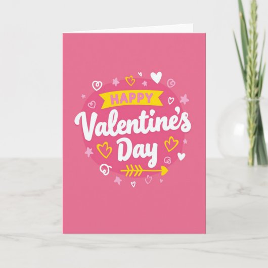 Simple Happy Valentines Card カード (正面)