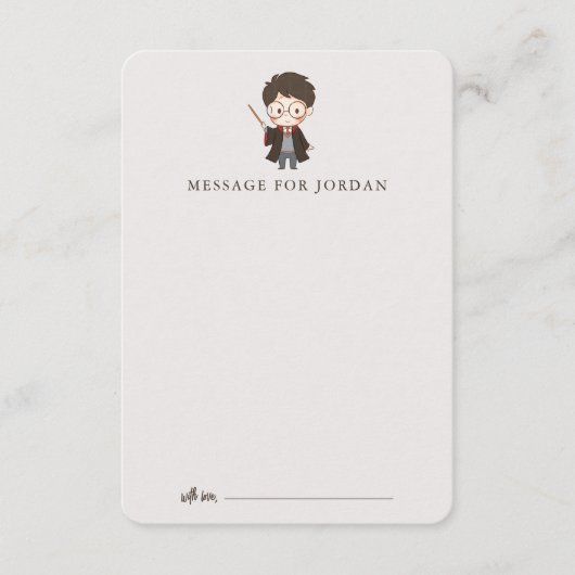 Simple Harry Potter Baby Shower エンクロージャーカード (正面)