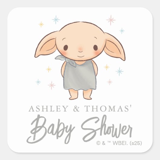 Simple Harry Potter - Dobby Baby Shower スクエアシール (正面)