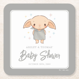 Simple Harry Potter - Dobby Baby Shower スクエアペーパーコースター