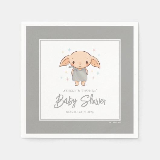 Simple Harry Potter - Dobby Baby Shower スタンダードカクテルナプキン (正面)