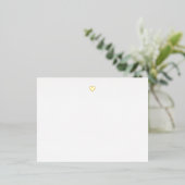 Simple Heart Gold Foil Note Card 箔シーズンポストカード (立ち正面)