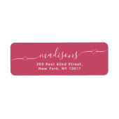 Simple Heart Handwritten Script Red ラベル (正面)