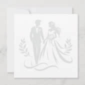 Simple Heart Wedding Thank You Card – Customizable (裏面)