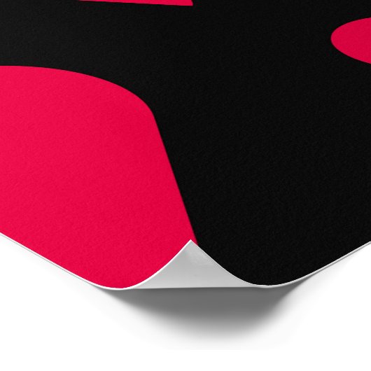 Simple hearts seamless pattern. Valentines day bac ポスター (角)