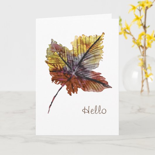 Simple Hello Card for Friend カード (黄色い花)