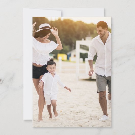 Simple Holiday Card with Photo 招待状 (裏面)