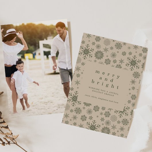 Simple Holiday Card with Photo 招待状