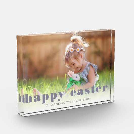 Simple Holiday Minimalist Happy Easter Spring  フォトブロック (左)