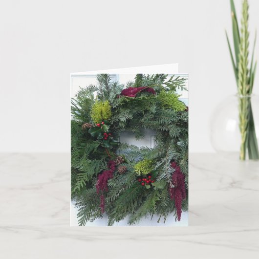Simple Holiday Wreath シーズンカード (正面)
