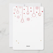 Simple Holly Christmas Party Invitation 招待状 (裏面)