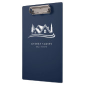 Simple Home Logo Navy Blue Realtor, Real Estate クリップボード (左)
