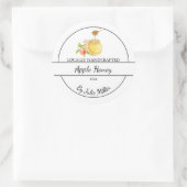 Simple Homemade Apple infused Honey Label ラウンドシール (バッグ)