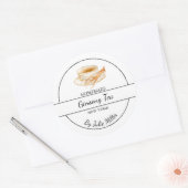 Simple Homemade Ginseng Tea Label ラウンドシール (封筒)