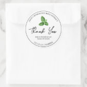 Simple Homemade Mint Extract Thank You Label ラウンドシール (バッグ)