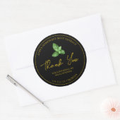 Simple Homemade Mint Extract Thank You Label ラウンドシール (封筒)