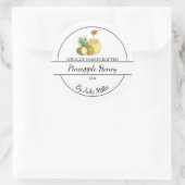 Simple Homemade Pineapple infused Honey Label ラウンドシール (バッグ)