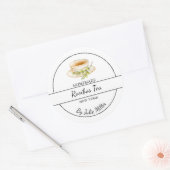 Simple Homemade Rooibos Tea Label ラウンドシール (封筒)