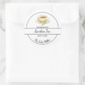 Simple Homemade Rooibos Tea Label ラウンドシール (バッグ)