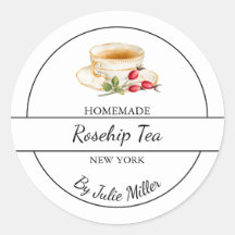 Simple Homemade Rosehip Tea Label
